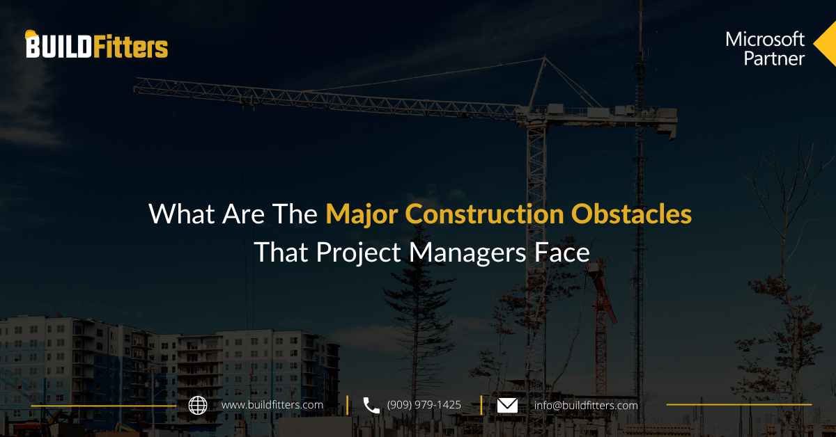 Infographics show that major construction obstacles that project managers face