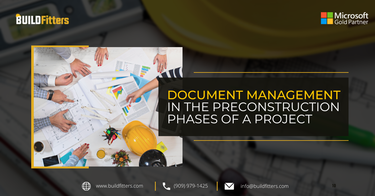 Infographics show that Document management in the preconstruction phases of a Construction Project