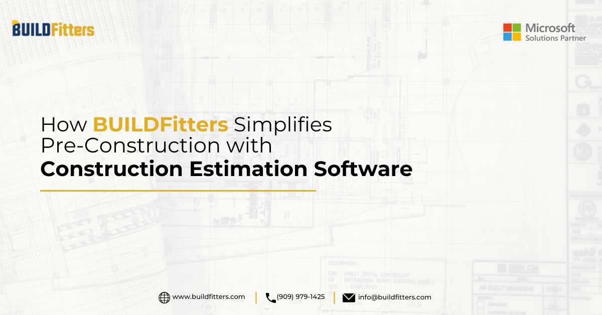 Infographic show the How BUILDFitters Simplifies Pre-Construction with Construction Estimation Software