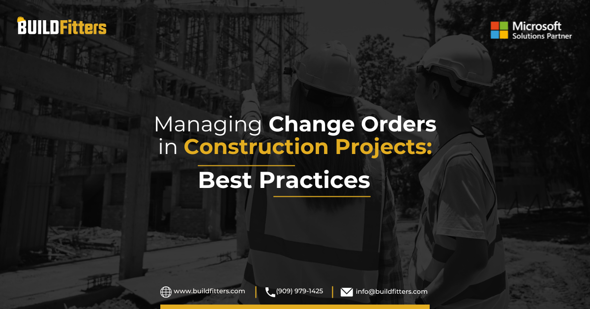 infographic show the Managing Change Orders in Construction Projects